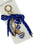 All That Glitterz Blue & White Game Day Bag Charm-bag charm-All That Glitterz-Deja Nu Boutique, Women's Fashion Boutique in Lampasas, Texas