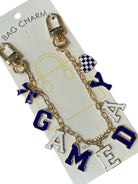 All That Glitterz Blue & White Game Day Bag Charm-bag charm-All That Glitterz-Deja Nu Boutique, Women's Fashion Boutique in Lampasas, Texas