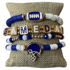 All That Glitterz Multi Beaded Blue & White Game Day Bracelet Set-Bracelets-All That Glitterz-Deja Nu Boutique, Women's Fashion Boutique in Lampasas, Texas