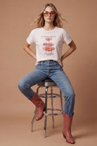 All Us Du Champagne Powder Pink Rhinestone Hi-Low Tee-T-Shirts-All Us-Deja Nu Boutique, Women's Fashion Boutique in Lampasas, Texas