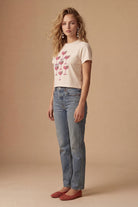 All Us Martini Wall Rhinestone Wide Boy Tee in Natural-Graphic Tees-All Us-Deja Nu Boutique, Women's Fashion Boutique in Lampasas, Texas