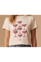 All Us Martini Wall Rhinestone Wide Boy Tee in Natural-Graphic Tees-All Us-Deja Nu Boutique, Women's Fashion Boutique in Lampasas, Texas