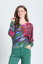 APNY Aurora V-Neck Pullover in Jewel Noir-Sweaters-APNY-Deja Nu Boutique, Women's Fashion Boutique in Lampasas, Texas