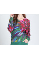 APNY Aurora V-Neck Pullover in Jewel Noir-Sweaters-APNY-Deja Nu Boutique, Women's Fashion Boutique in Lampasas, Texas