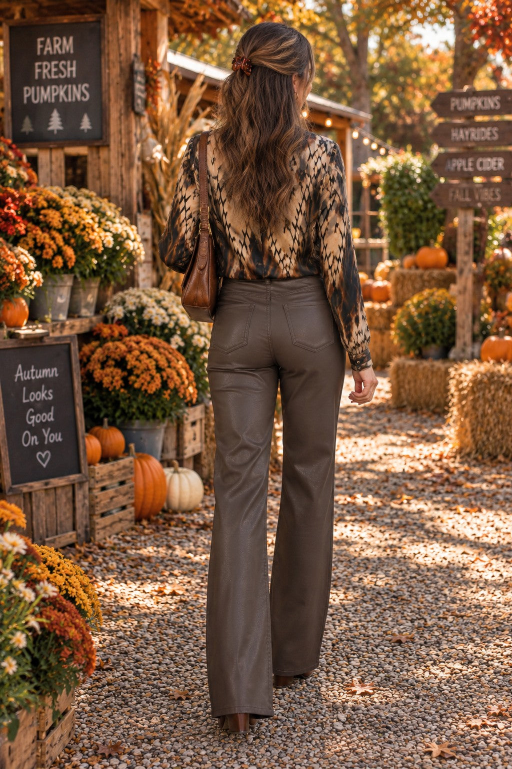 APNY Roll-Up Sleeve Button-Up Blouse in Espresso and Stone-shirts-APNY-Deja Nu Boutique, Women's Fashion Boutique in Lampasas, Texas