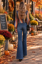 APNY Prismatic Harvest V-Neck Tie Front Top-Tops-APNY-Deja Nu Boutique, Women's Fashion Boutique in Lampasas, Texas