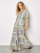 Apricot Folk Patchwork Wide Leg Trousers – Stone-trousers-Apricot-Deja Nu Boutique, Women's Fashion Boutique in Lampasas, Texas