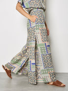 Apricot Folk Patchwork Wide Leg Trousers – Stone-trousers-Apricot-Deja Nu Boutique, Women's Fashion Boutique in Lampasas, Texas