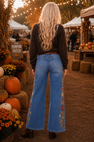 Bayeas New York Autumn Tassel Embroidered Wide Leg Jeans-Jeans-Bayeas-Deja Nu Boutique, Women's Fashion Boutique in Lampasas, Texas