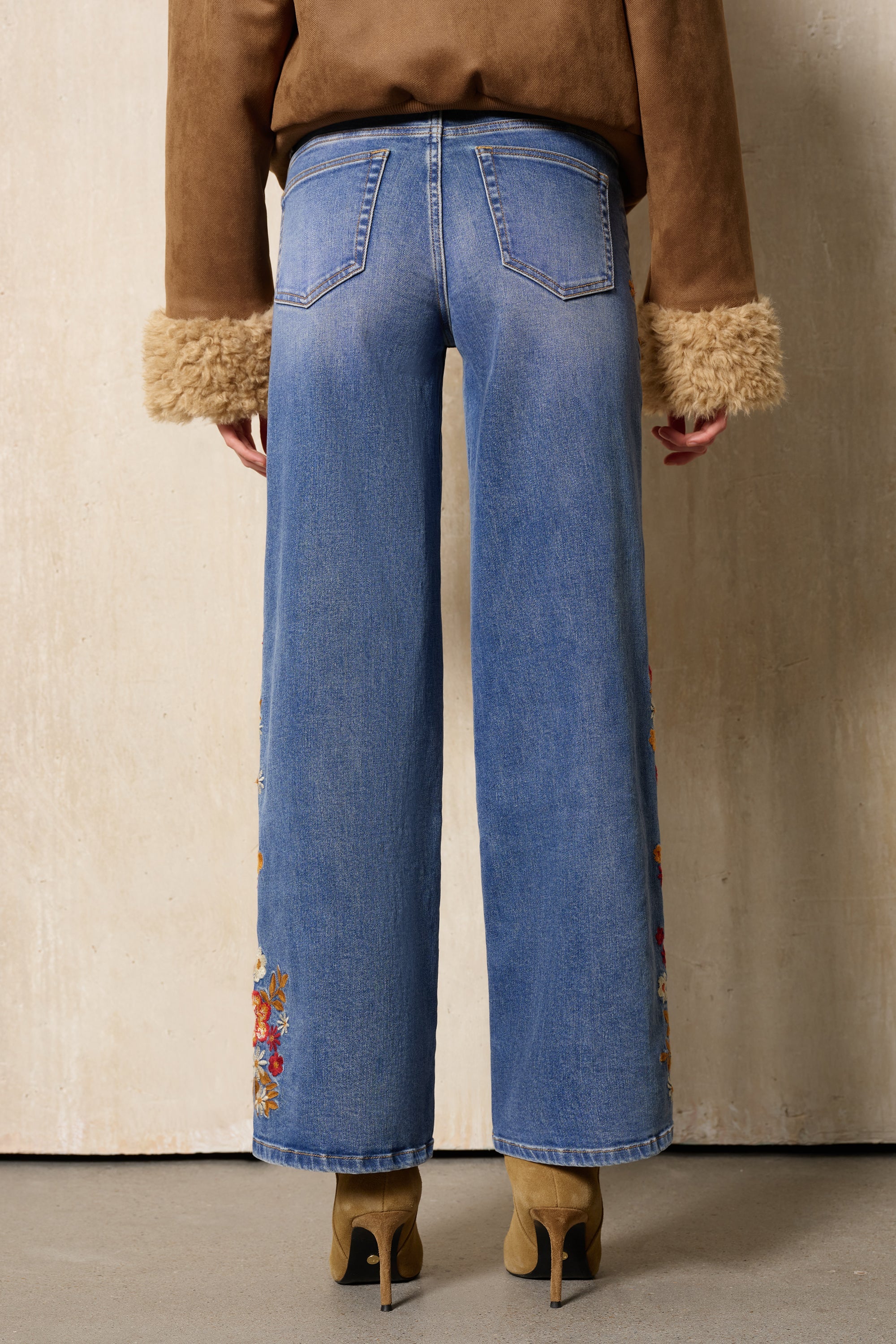 Bayeas New York Autumn Tassel Embroidered Wide Leg Jeans-Jeans-Bayeas-Deja Nu Boutique, Women's Fashion Boutique in Lampasas, Texas