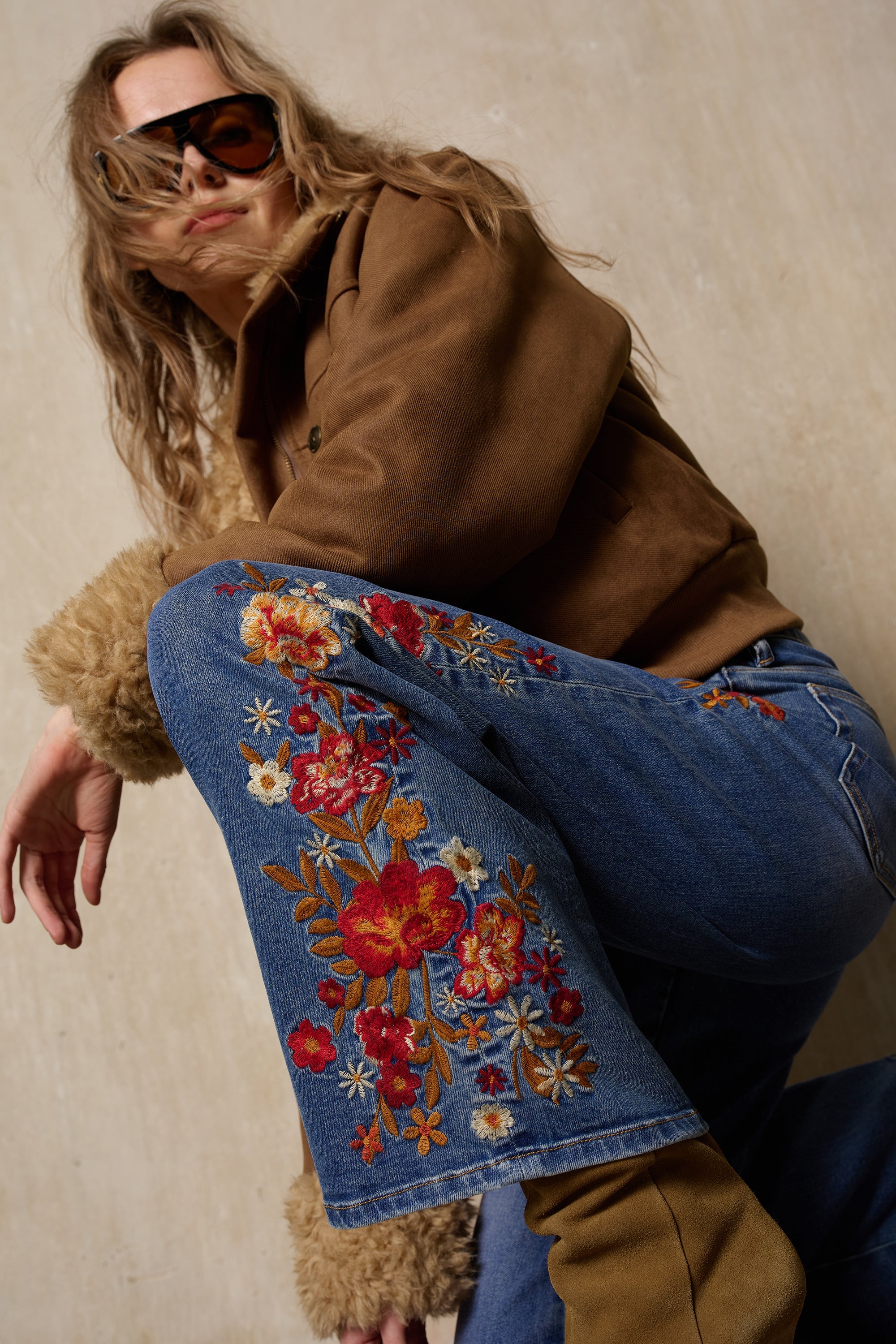 Bayeas New York Autumn Tassel Embroidered Wide Leg Jeans-Jeans-Bayeas-Deja Nu Boutique, Women's Fashion Boutique in Lampasas, Texas
