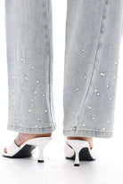 Bayeas Berlin High Rise Barrel Jeans with Pearl Embellishment-Jeans-Bayeas-Deja Nu Boutique, Women's Fashion Boutique in Lampasas, Texas