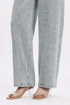 Bayeas Berlin High Rise Barrel Jeans with Pearl Embellishment-Jeans-Bayeas-Deja Nu Boutique, Women's Fashion Boutique in Lampasas, Texas
