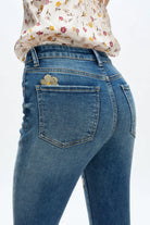 Bayeas Flora Flower Child Mid Rise Embroidered Flare Jeans-Jeans-Bayeas-Deja Nu Boutique, Women's Fashion Boutique in Lampasas, Texas