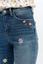 Bayeas Flora Flower Child Mid Rise Embroidered Flare Jeans-Jeans-Bayeas-Deja Nu Boutique, Women's Fashion Boutique in Lampasas, Texas