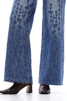 Bayeas High Rise Embroidered Wide Leg Jeans in Medium Blue-Jeans-Bayeas-Deja Nu Boutique, Women's Fashion Boutique in Lampasas, Texas