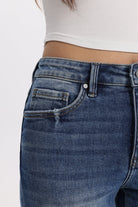 Bayeas Mid Rise Floral Embroidered Raw Hem Bootcut Jeans-Jeans-Bayeas-Deja Nu Boutique, Women's Fashion Boutique in Lampasas, Texas