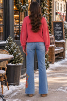 Bayeas Mid Rise Floral Embroidered Raw Hem Bootcut Jeans-Jeans-Bayeas-Deja Nu Boutique, Women's Fashion Boutique in Lampasas, Texas