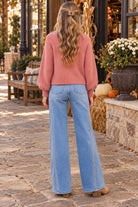 Bayeas New York Mid Rise Rhinestone Wide Leg Jeans in Cosmos-Jeans-Bayeas-Deja Nu Boutique, Women's Fashion Boutique in Lampasas, Texas