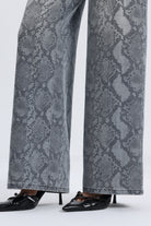 Bayeas New York Snake Print High Rise Wide Leg Jeans in Shade-Jeans-Bayeas-Deja Nu Boutique, Women's Fashion Boutique in Lampasas, Texas