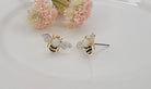 Betty Oh! Bee Post White Opal Earrings-Earrings-Betty Oh!-Deja Nu Boutique, Women's Fashion Boutique in Lampasas, Texas