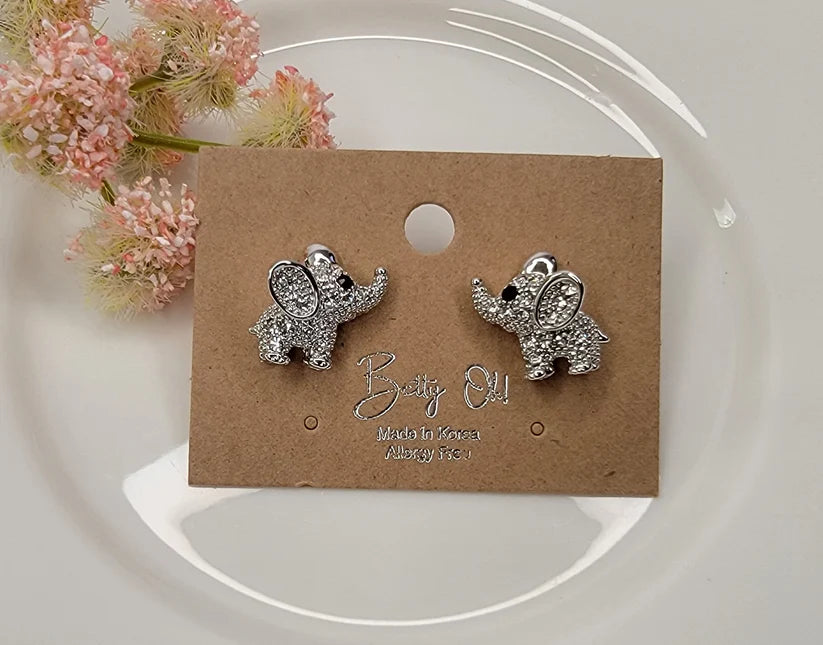 Betty Oh! Elephant Post Earrings-Earrings-Betty Oh!-Deja Nu Boutique, Women's Fashion Boutique in Lampasas, Texas