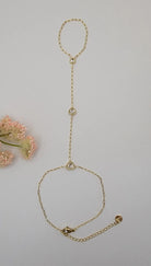Betty Oh! Heart Shaped Stone Hand Chain Waterproof Bracelet-Bracelets-Betty Oh!-Deja Nu Boutique, Women's Fashion Boutique in Lampasas, Texas