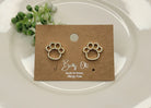 Betty Oh! Paws with Cubic Zirconia Post Earrings-Earrings-Betty Oh!-Deja Nu Boutique, Women's Fashion Boutique in Lampasas, Texas