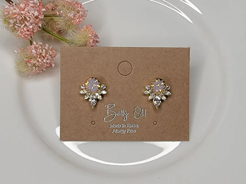Betty Oh! Opal Deco Post Earrings-Earrings-Betty Oh!-Deja Nu Boutique, Women's Fashion Boutique in Lampasas, Texas