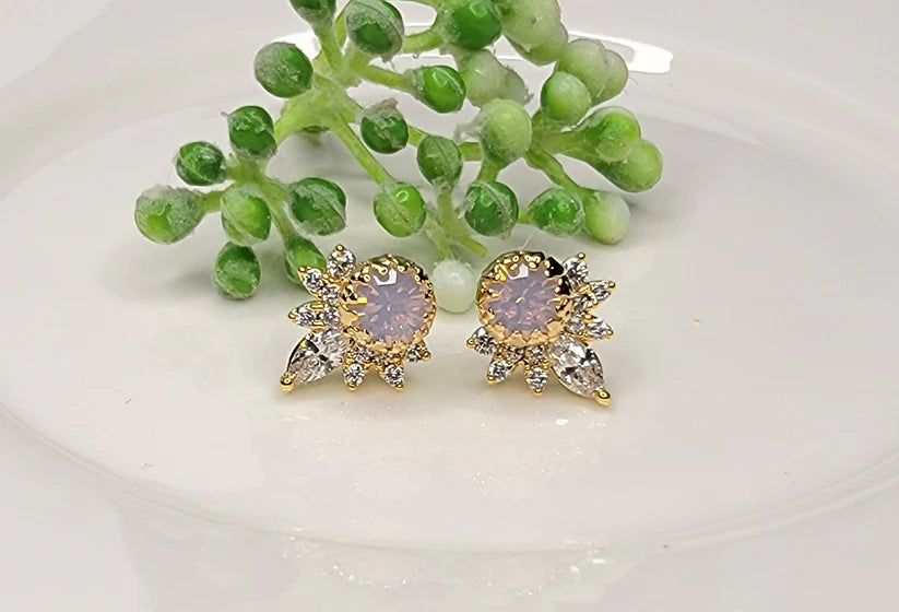 Betty Oh! Opal Deco Post Earrings-Earrings-Betty Oh!-Deja Nu Boutique, Women's Fashion Boutique in Lampasas, Texas