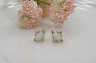 Betty Oh! Semi-Precious Blue Opal Stone Post Earrings-Earrings-Betty Oh!-Deja Nu Boutique, Women's Fashion Boutique in Lampasas, Texas
