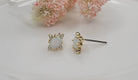 Betty Oh! Semi-Precious Blue Opal Stone Post Earrings-Earrings-Betty Oh!-Deja Nu Boutique, Women's Fashion Boutique in Lampasas, Texas