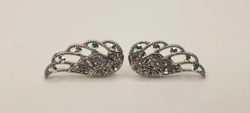 Betty Oh! Rhinestone Wing Post Earrings-Earrings-Betty Oh!-Deja Nu Boutique, Women's Fashion Boutique in Lampasas, Texas