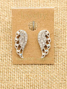 Betty Oh! Rhinestone Wing Post Earrings-Earrings-Betty Oh!-Deja Nu Boutique, Women's Fashion Boutique in Lampasas, Texas
