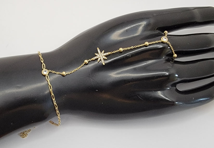 Betty Oh! Stardust Hand Chain Waterproof Bracelet-Bracelets-Betty Oh!-Deja Nu Boutique, Women's Fashion Boutique in Lampasas, Texas