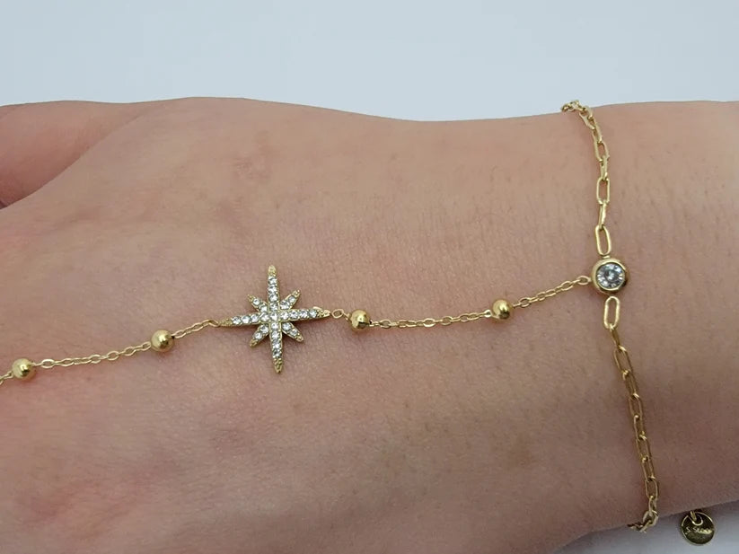 Betty Oh! Stardust Hand Chain Waterproof Bracelet-Bracelets-Betty Oh!-Deja Nu Boutique, Women's Fashion Boutique in Lampasas, Texas