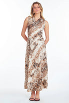 Bishop + Young Jardine Cowl Neck Maxi Dress in Python-Maxi Dresses-Bishop And Young-Deja Nu Boutique, Women's Fashion Boutique in Lampasas, Texas