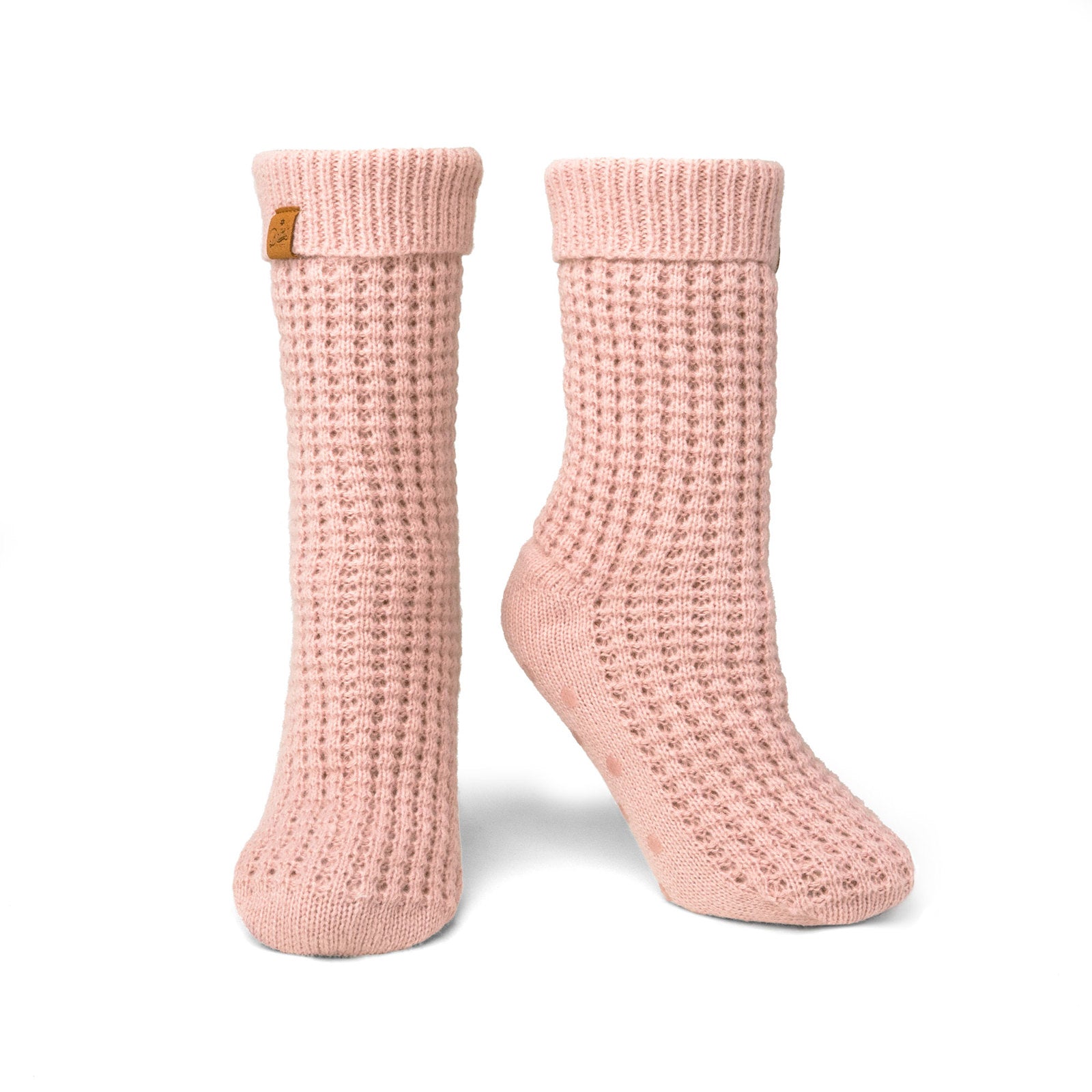 Britt's Knits® Juneau Waffle Knit Slipper Socks-slipper socks-Britt's Knits®-Deja Nu Boutique, Women's Fashion Boutique in Lampasas, Texas