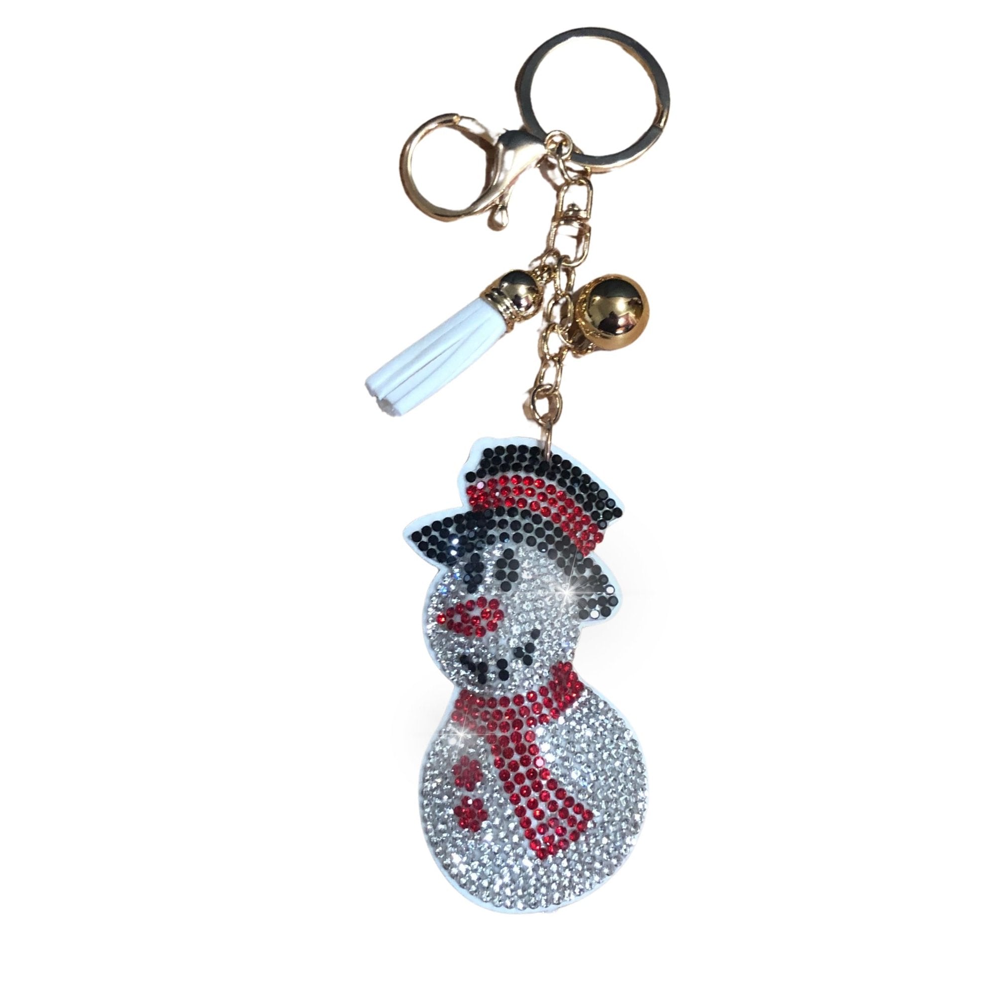 Christmas Snowman Rhinestone Purse Charm & Keychain-purse charm-Deja Nu-Deja Nu Boutique, Women's Fashion Boutique in Lampasas, Texas