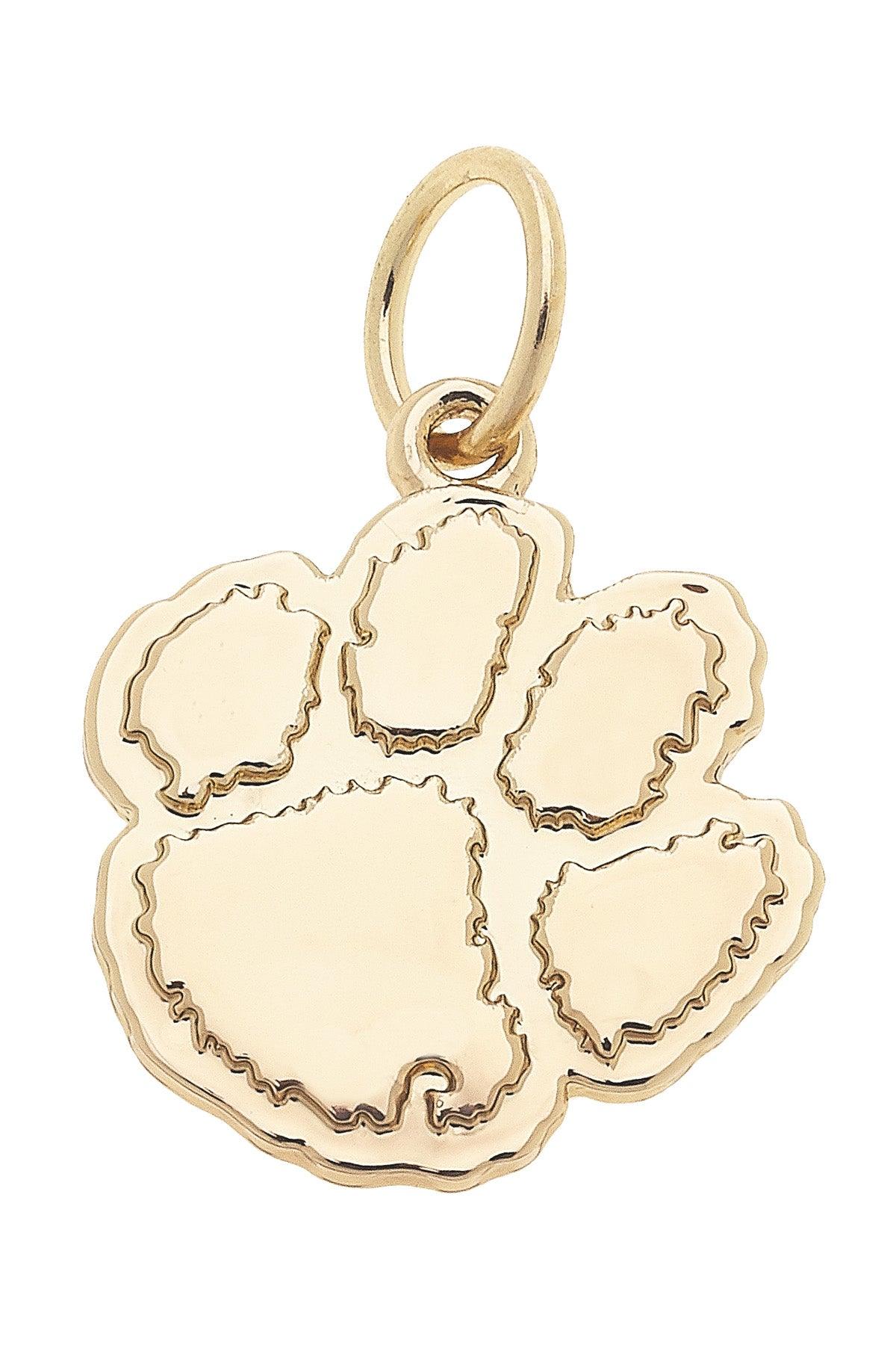 Canvas Style Paw Print Charm In Shiny Gold-Charms-Canvas Style-Deja Nu Boutique, Women's Fashion Boutique in Lampasas, Texas