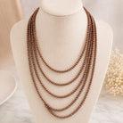Copper Navajo Pearl Layered Western Beaded Necklace-Necklace-Deja Nu-Deja Nu Boutique, Women's Fashion Boutique in Lampasas, Texas