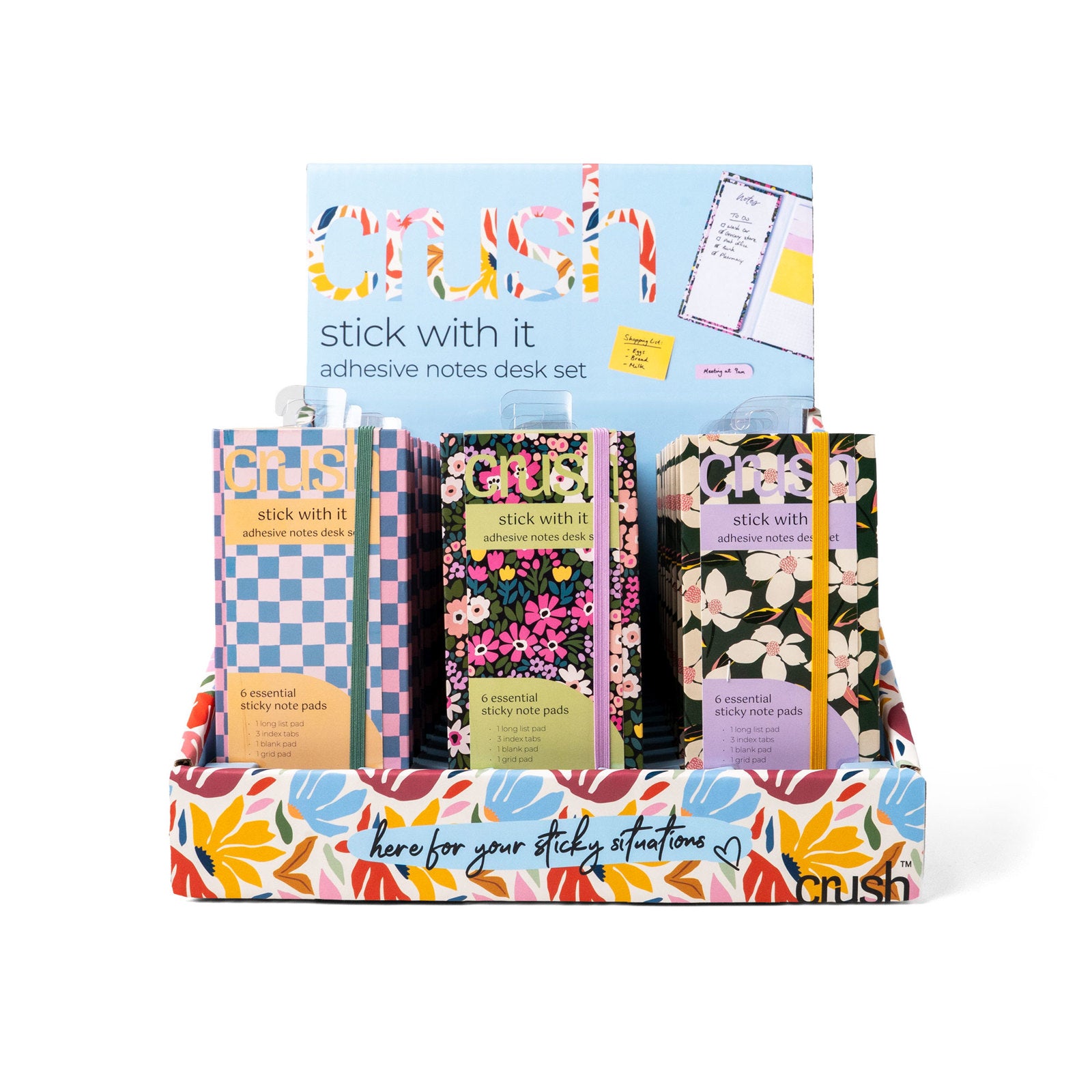 Crush™ Stick With It Adhesive Notes Desk Set-Adhesive Notes-Crush-Deja Nu Boutique, Women's Fashion Boutique in Lampasas, Texas