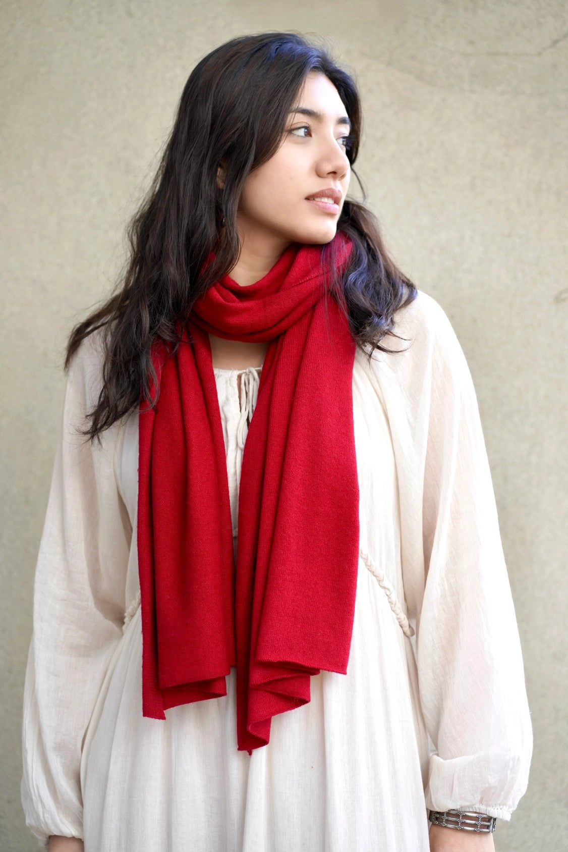 Dolma Cashmere Solid Scarf/Wrap in Cherry-Scarf-Dolma-Deja Nu Boutique, Women's Fashion Boutique in Lampasas, Texas