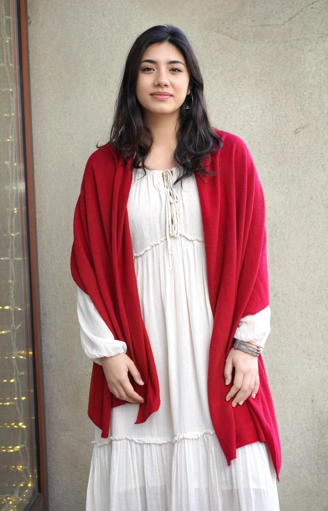 Dolma Cashmere Solid Scarf/Wrap in Cherry-Scarf-Dolma-Deja Nu Boutique, Women's Fashion Boutique in Lampasas, Texas
