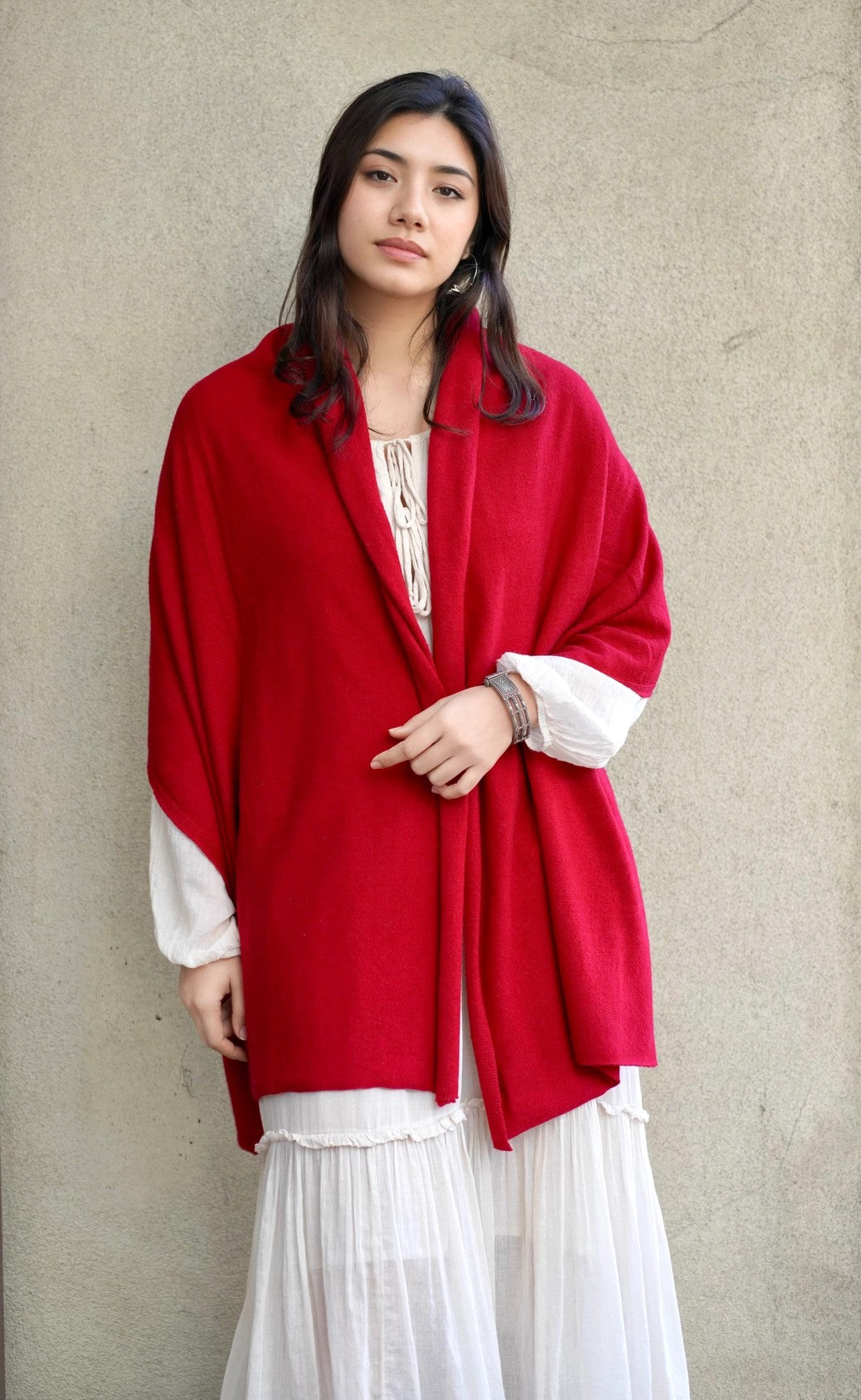Dolma Cashmere Solid Scarf/Wrap in Cherry-Scarf-Dolma-Deja Nu Boutique, Women's Fashion Boutique in Lampasas, Texas