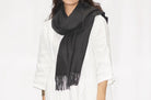 Dolma Cozy Cashmere Blend Stole in Black-Scarf-Dolma-Deja Nu Boutique, Women's Fashion Boutique in Lampasas, Texas
