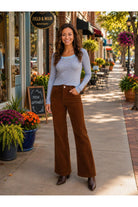 Easel Dusty Blue Stripe Rib Knit Top-Tops-Easel-Deja Nu Boutique, Women's Fashion Boutique in Lampasas, Texas