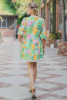 ee:some Floral Lace Trim Tiered Mini Dress – Spring Green Multi-mini dress-eesome-Deja Nu Boutique, Women's Fashion Boutique in Lampasas, Texas