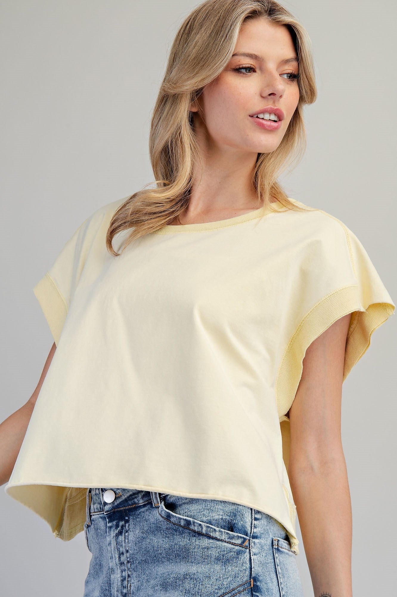 ee:some Mineral Washed Open Back Top - Banana-Tops-ee:some-Deja Nu Boutique, Women's Fashion Boutique in Lampasas, Texas