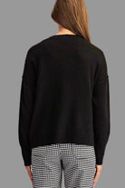 ee:some Cheers Beaded Long Sleeve Sweater In Black Champagne-Sweaters-ee:some-Deja Nu Boutique, Women's Fashion Boutique in Lampasas, Texas